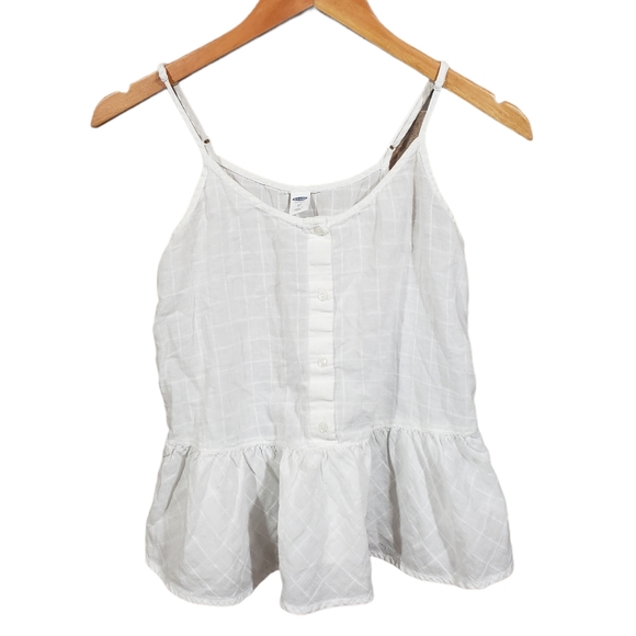 Old Navy semi sheer window pane pattern tank top woman's size XS - Picture 8 of 8